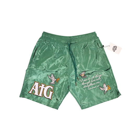 Green “ATG” Shorts