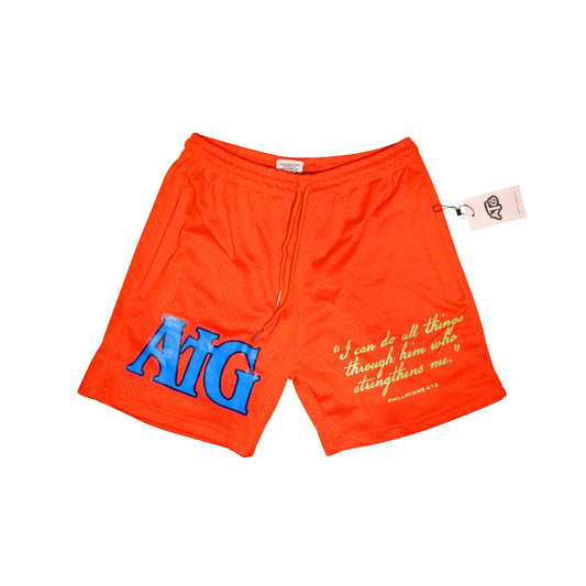 Orange “ATG” Shorts